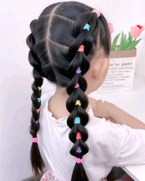 Short Unicorn Hair, Toddler Unicorn Hair, Unicorn Frocks For Kids, Unicorn Hairstyle, Toddler Hairstyles Girl Fine Hair, Kids Short Hair Styles, Short Hair For Kids, Unicorn Hair Bow, Easy Toddler Hairstyles