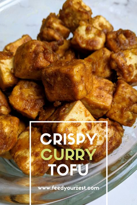 Curry Tofu, Tofu Dishes, Veggie Delight, Crispy Tofu, Baked Tofu, My Goals, Tofu Recipes, Vegetarian Recipes Healthy, Healthy Vegetarian