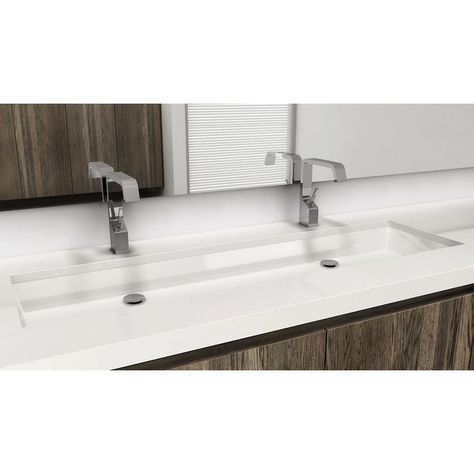 Wetstyle Cube Rectangular Undermount Bathroom Sink with Overflow | Perigold Lavatory Design, Wet Style, Trough Sink, Undermount Bathroom Sink, Vessel Sink Faucet, Chrome Faucet, Modern Masters, Undermount Sink, Contemporary Interior Design