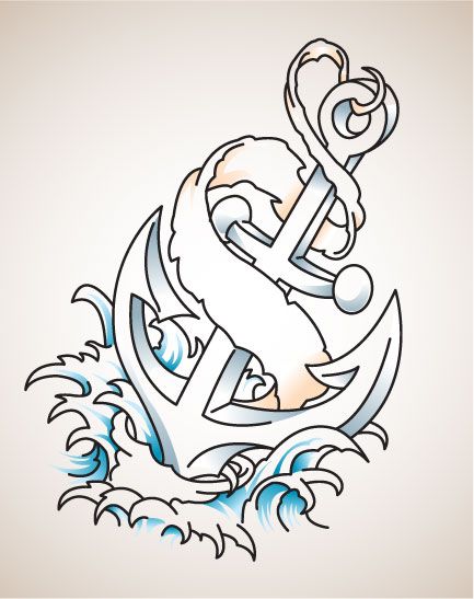 Anchor #Flash #TattoosFlash #Nautical Tattoo Tutorial, Anchor Tattoo Design, Ben Hur, Tattoo Reference, Anchor Tattoos, Nautical Tattoo, Anchor Tattoo, Geniale Tattoos, Waves Tattoo