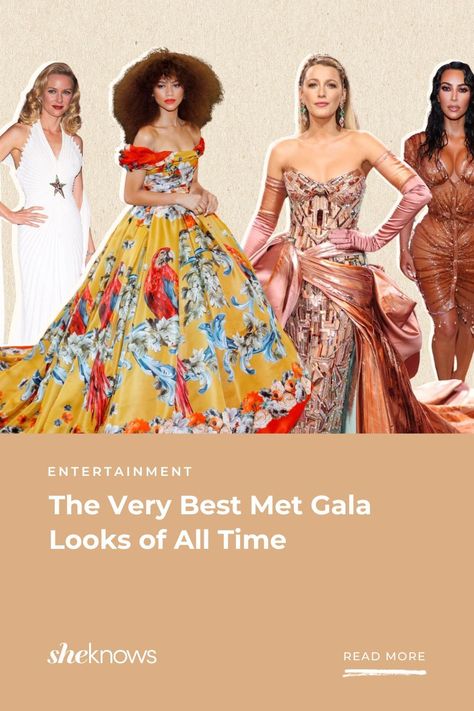 From Anne Hathaway's 2023 Met Gala look to Sarah Jessica Parker's 2006 appearance, these are the showstopping moments that have made the Met Gala the biggest night in fashion. Met Gala Mood Board, Best Met Gala Looks Of All Time, Met Gala Fashion, Best Met Gala Looks, Zac Posen Gown, Gala Looks, Gala Decorations, Florida High School, Gala Themes