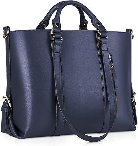 Navy Blue Handbags, Shoulder Bag Designer, Genuine Leather Handbags, Craft Tote Bag, Laptop Briefcase, Genuine Leather Totes, Cute Handbags, Classic Bags, Leather Handbags Tote