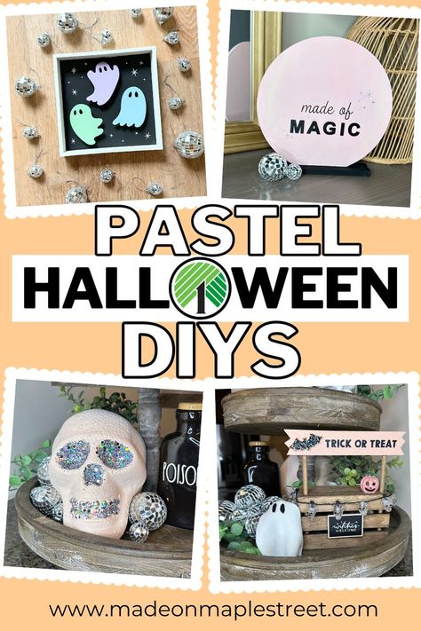 Learn how to create adorable pastel Halloween decor pieces to add a little bit of fun to your seasonal decor Pastel Halloween Decor, Halloween Decor Diy, Pastel Halloween, Home Decor Store, Diy Halloween Decorations, Piece Of Me, Retail Therapy, Halloween Ghosts, Spooky Halloween