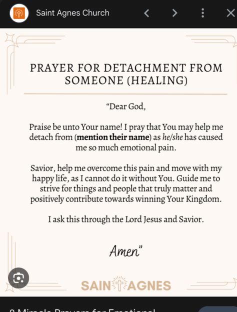 Prayer For Detachment, Detachment Prayer, Comforting Prayers, Prayer For Wisdom, God Fearing, Healing Prayers, Prayer For Church, Healing Prayer, Scripture For Today