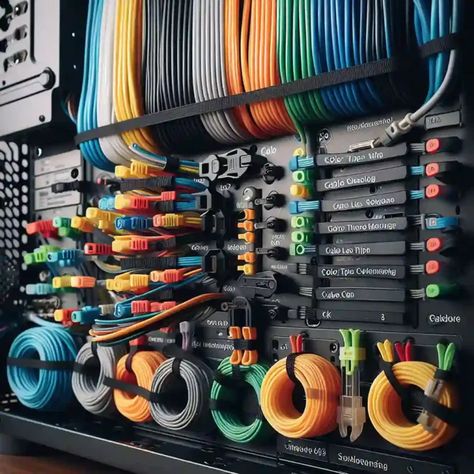 Cable Management Tips: Keeping Your Network Tidy Network Rack Cable Management, Network Rack, Hide Wires, Networking Cables, Cable Storage, Diy Outdoor Decor, Wire Management, Network Cable, Cable Management