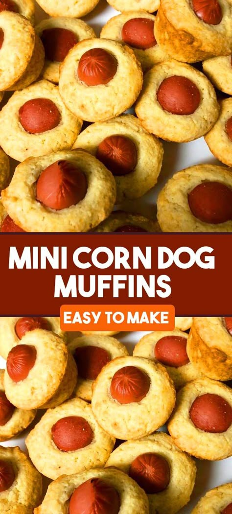 Dog Muffins Recipe, Baked Corn Dogs, Mini Corn Dog Muffins, Gluten Free Corn Dogs, Cornmeal Crust, Dog Muffins, Homemade Corndogs, Corn Dog Muffins, Mini Corn Dogs