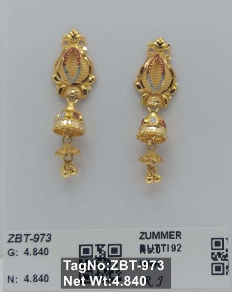 Ear Tops Gold, Ear Tops Gold Indian, Gold Tops Earrings, Indian Daily Wear, Latest Gold Earrings Designs, Latest Gold Earrings, Tops Earrings, Latest Gold Ring Designs, Latest Earrings Design