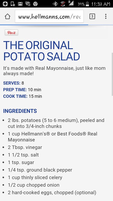 Mayonnaise Recipes Dishes, Mayonnaise Potatoes, Original Potato Salad Recipe, Old Fashioned Potato Salad, Best Potato Salad, German Potato Salad Recipe, Potatoe Salad, Best Potato Salad Recipe, Classic Macaroni Salad