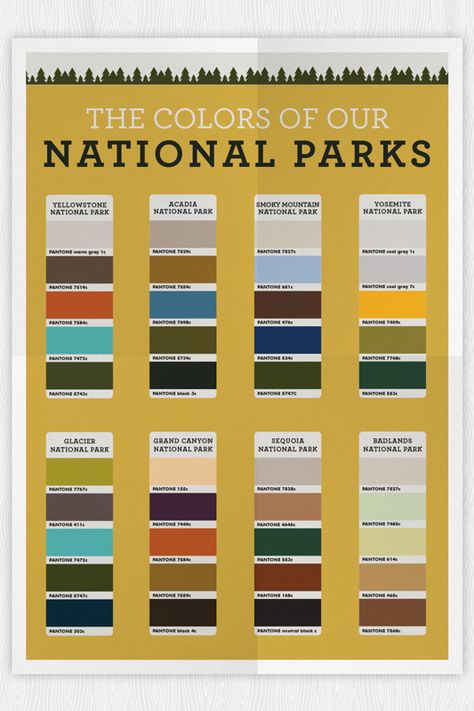 National Parks Color Palette Annie Atkins, Science Dress, Pantone Black, Contemporary Lodge, Create Color Palette, Color Highlights, Badlands National Park, Pop Color, Color Palate