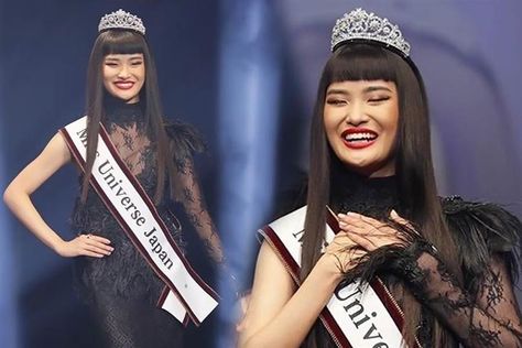 Miss Universe Japan, College Beauty, Hearty Congratulations, Miss Universe, Black Gown, Universe, Wonder Woman, Japan, Beauty