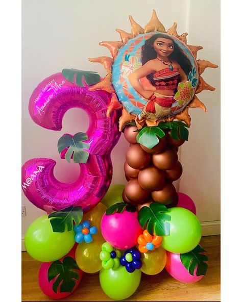 Moana Birthday Party Balloon Garland, Moana Balloon Bouquet, Moana Balloons, Birthdays Themes, Moana Birthday Party Theme, Blaze And The Monster Machines Party, Moana Theme Birthday, Baby Moana, Moana Theme