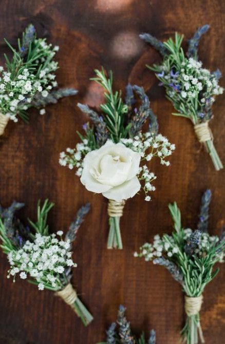 Boutonniere Wedding Rustic, Wedding Boutonnieres, Rustic Boutonniere, Groomsmen Boutonniere, Boutonniere Wedding, Lavender Wedding, Rustic Country Wedding, Popular Wedding, Groom And Groomsmen