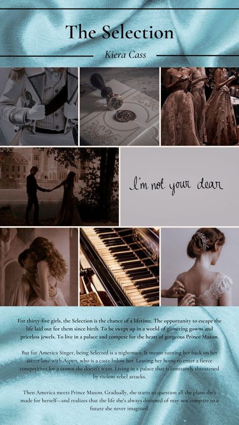 The Selection book aesthetic Prince Maxon, The Selection Kiera Cass, Selection Series, Kiera Cass, Heart Beating Fast, Royal Aesthetic, Awesome Quotes, Secret Love, Book Stuff