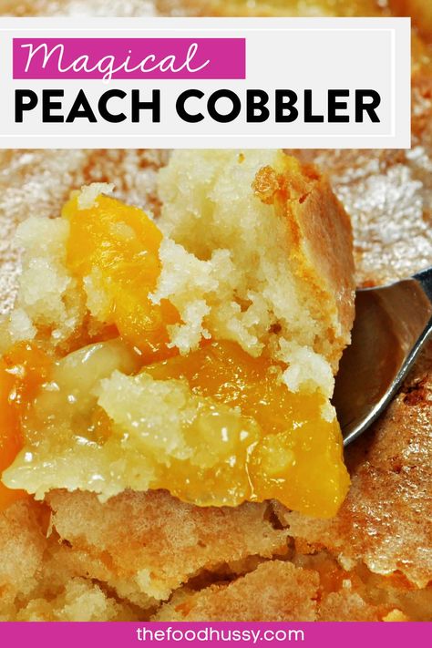 Mom's Magic Peach Cobbler Magic Peach Cobbler, Can Peach Cobbler, Canned Peach Cobbler Recipe, Fruit Cobbler Recipe, Old Fashioned Peach Cobbler, Cake With Fruit, Cobbler Recipes Easy, Easy Peach Cobbler Recipe, Cobbler Easy