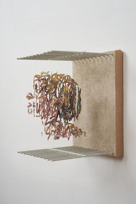 Three-Dimensional Portraits of Suspended Paint Strokes by Chris Dorosz | Colossal Chris Dorosz, Deer String Art, 3d Portrait, Acrylic Rod, Colossal Art, Book Sculpture, Modern Crafts, Paint Strokes, 3d Painting