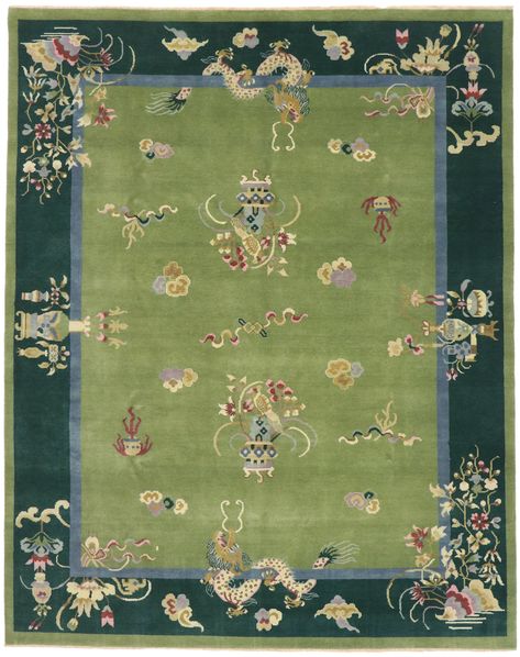 8 x 10 Contemporary Green Chinese Art Deco Rug 30671 Maximalist Style, Chinese Art Deco, Asian Rugs, Chinese Rug, Deco Rug, Art Deco Rug, Modern Chinese, Estilo Art Deco, Asian Antiques