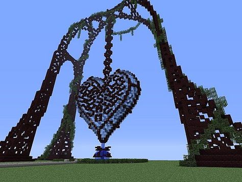 Arch In Minecraft, Minecraft Valentines Build Ideas, Valentine Minecraft Builds, Heart Minecraft Build, Cute Minecraft Builds For Boyfriend, Valentines Day Minecraft Builds, Valentines Minecraft Builds, Valentines Day Minecraft, Valentine Minecraft