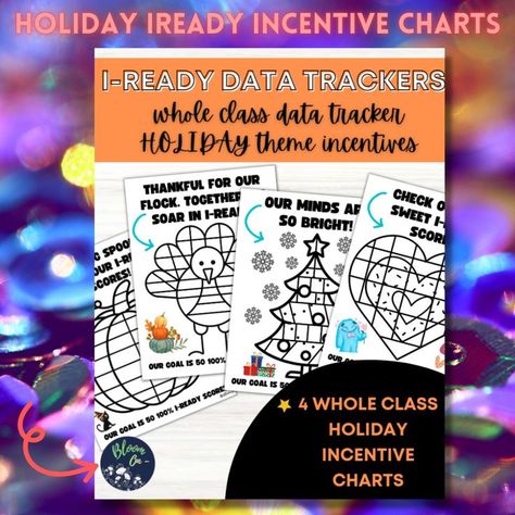 Here come the holidays! Download these I-Ready whole-class incentive resources for a fun and engaging way to motivate your class on I-Ready. Forget spending your precious planning time designing posters and download this resource instead! When your students earn 100%, they can color in a box. When 50 boxes are colored in, it is a perfect opportunity for a class party or a prize! https://www.teacherspayteachers.com/Product/I-Ready-Data-Tracker-Holiday-Incentives-Chart-Bundle-8606929 Christmas Iready Incentive Chart, Iready Incentive Chart December, Iready Incentive Chart Winter, I Ready Incentive Chart, Iready Incentive Chart, Iready Incentives, Iready Math, Class Incentives, Incentive Charts