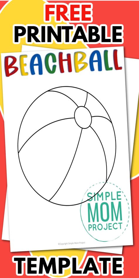 Now here's an ideal way for your kids to celebrate summer fun - this free printable beach ball template makes for an awesome toddlers coloring page or even a colorful wall decoration. Whether your kids prefer summer at the beach or playing in the pool - a beach ball is always a must have for summer fun so this beach craft template is an awesome way to celebrate the joy and color of summer crafts! Beach Ball Template, Beach Ball Printable, Beach Ball Crafts, Ball Coloring Pages, Ball Template, Ball Printable, Summer Crafts For Toddlers, Free Printable Crafts, Toddler Beach