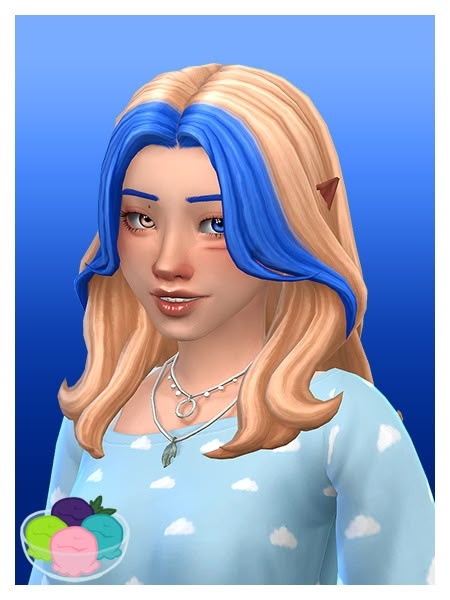 Ts4 Hair Recolor, Sims 4 Sorbet Recolor, Sims 4 Multi Colored Hair Cc, Sims 4 Multicolor Hair, Sims 4 Hair Dye Cc, Sims 4 Blue Hair, Sims 4 Dyed Hair Cc, Two Color Hair, Sims 4 Female Hair