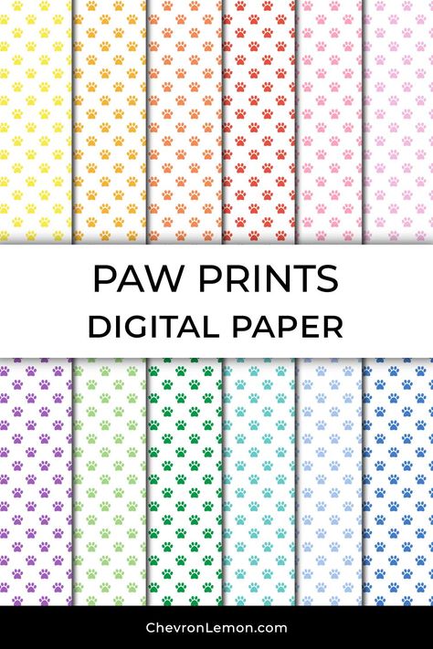 Dog Scrapbook Paper, Paw Print Background, Pink Paw Print, Printable Paper Patterns, Free Paper Printables, Scrapbook Printables Free, Paper Dogs, Dog Scrapbook, Digital Paper Free