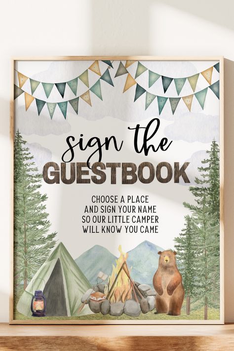 One Happy Camper Guestbook Sign, One Happy Camper Birthday Party, One Happy Camper Birthday Theme, Campig Birthday Party, Happy Camper Birthday Decor, Camping Birthday Decor, Instant Download, Guestbook Sign, Sign The Guestbook One Happy Camper Table Decor, One Happy Camper Birthday Party, Camper Birthday Party, One Happy Camper Birthday, Happy Camper Birthday Party, Happy Camper Sign, Birthday Party Signs, One Happy Camper, Picture Banner