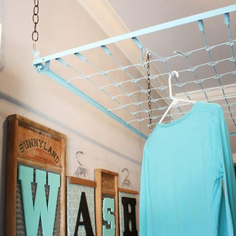 How to Dry Clothes Without a Dryer | The Family Handyman Diy Lavanderia, Washboard Decor, Crib Spring, Old Bed Springs, Old Cribs, Washroom Decor, Drying Rack Laundry, Laundry Drying, Diy Laundry