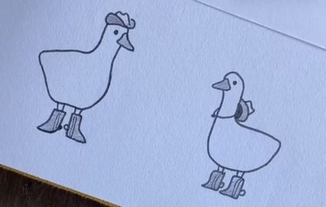 Silly Goose Tattoo, Geese Tattoo, Goose Drawing, Goose Tattoo, Tattoos 2024, Duck Tattoos, Matching Tats, Silly Goose, Line Art Tattoos