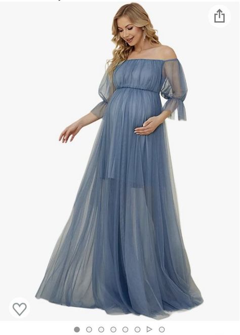 flowy blue dress for maternity photos Elegant Maternity Dresses, Maxi Maternity Dress, Tulle Maternity Dress, Maternity Dresses For Baby Shower, Baby Shower Dress, Fashion Maternity, Short Maxi Dress, Cute Maternity Outfits, Maternity Outfits