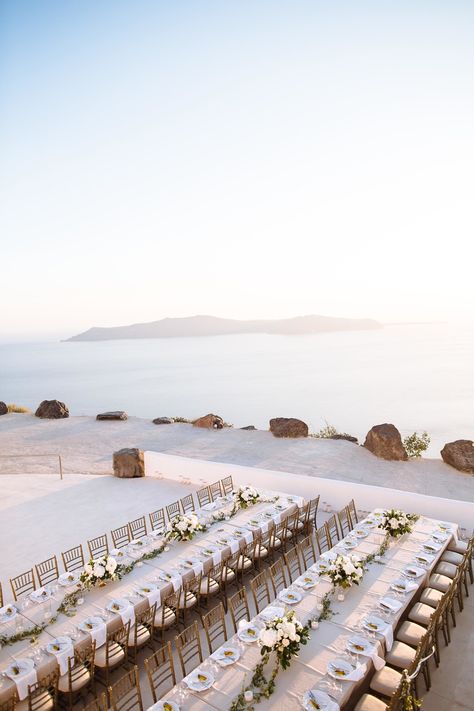 Beautiful wedding location with the best views! Photography: Cassandra Ladru - http://cassandraladru.com/ Greek Islands Wedding, Destination Wedding Decor, Santorini Wedding, Destination Wedding Inspiration, Outdoor Wedding Reception, Greek Wedding, Greece Wedding, Wedding Location, Back Drop