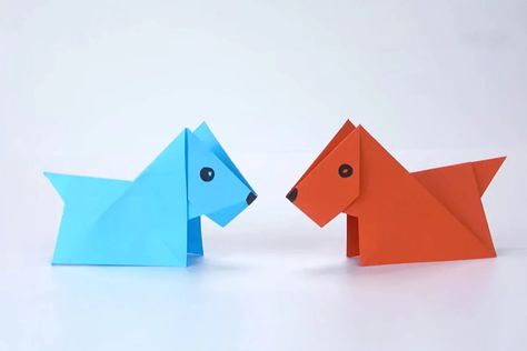 Cómo hacer un perro de origami fácil y rápido 1 Shiba Inu, Origami