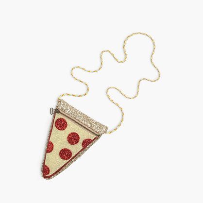 Pizza Purse! (30% off!!!) Glitter Bag, Girls Tote, 40th Gifts, Pizza Slice, Wristlet Purse, Glitter Fabric, Girls Bags, Holiday Gift Guide, Kids Bags