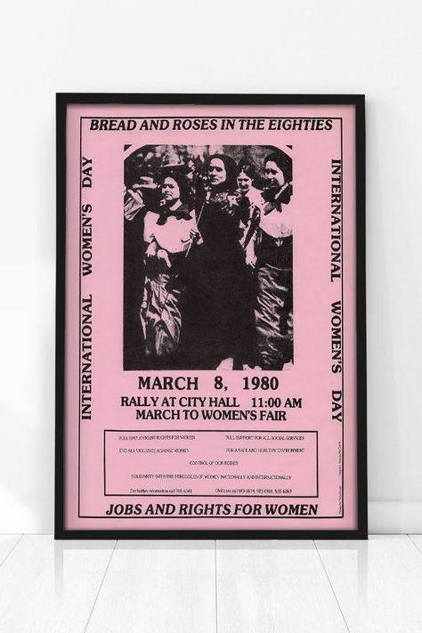 Womens Day Poster, International Girls Day, International Womens Day Poster, Feminism Poster, Bread And Roses, 8 March, Women Poster, Feminist Gift, International Women’s Day