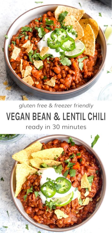 Chili Bean, Mexican Quinoa, Lentils Beans, Lentil Chili, Vegan Lentil, Chili Recipe Crockpot, Gluten Free Chili, Bean Chili, Vegan Beans