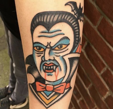 American Traditional Dracula Tattoo, Traditional Dracula Tattoo, Vampire Tattoo Traditional, American Traditional Vampire Tattoo, Traditional Vampire Tattoo, Traditional Halloween Tattoo Flash, Traditional Horror Tattoo, Traditional Halloween Tattoo, Horror Traditional Tattoo