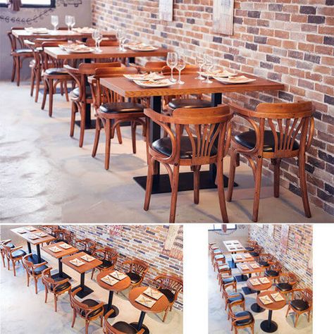 wooden restauarnt furniture Restaurant Chairs Design, Patio Cafe, Wooden Restaurant, Modern Wooden Furniture, 1920s Speakeasy, Wood Cafe, Woods Restaurant, Diy Dining Table, Diy Dining