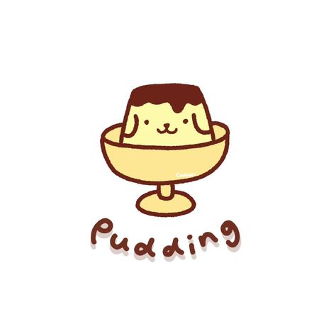 Pompompurin Nails, Pompompurin Pudding, Sanrio Png, Kawaii Diy Crafts, Pom Pom Purin, Food Doodles, Kawaii Diy, Hello Kitty Characters, Png Aesthetic