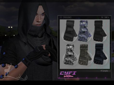 The Sims Resource - CYFI_ CYB GLOVES Sims 4 Cc Gloves, Cyberpunk Gloves, Sims 4 Cyberpunk Cc, Sims 4 Cyberpunk, Suit With Suspenders, Cyberpunk Outfit, Sims 4 Male Clothes, Techwear Jacket, Sims 4 Cas Mods