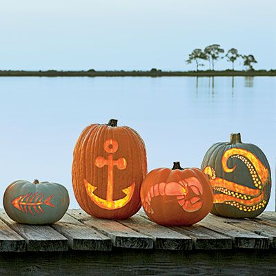 For everyone who's already thinking about Pumpkin Carving! Find coastal ideas & Free Templates provided by Coastal Living! #pumpkins #Halloween #coastal Carved Pumpkins, Pumpkin Carving Templates, Halloween Pumpkins Carvings, Salvation Army, Carving Ideas, Fall Holidays, Pumpkin Decorating, Fall Fun, Fall Thanksgiving