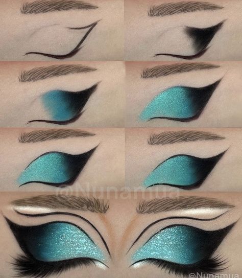 Eyeshadow Diy, Spring Eye Makeup, Diy Tiktok, Eye Makeup Tutorials, Christmas Eye Makeup, Butterfly Makeup, Eyeliner Eyeshadow, Makeup Face Charts, Eye Makeup Techniques