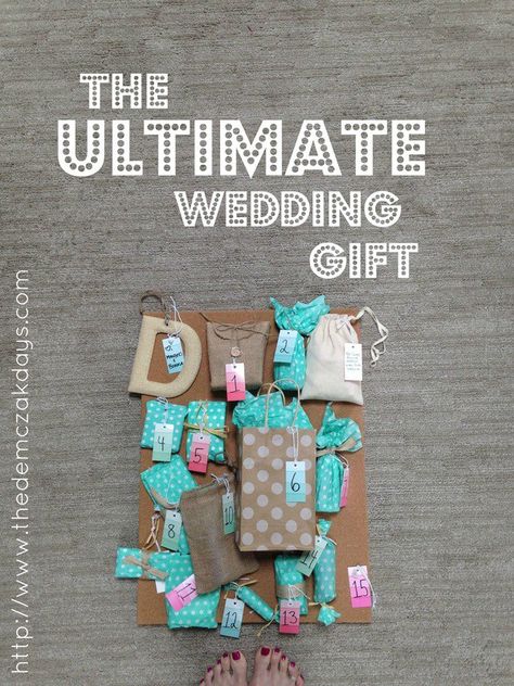 ultimate Bridal Advent Calendar, Diy Wedding Present, Wedding Advent Calendar, Diy Wedding Presents, Make An Advent Calendar, Guest Books Wedding, Cool Advent Calendars, Wedding Calendar, Calendar Examples