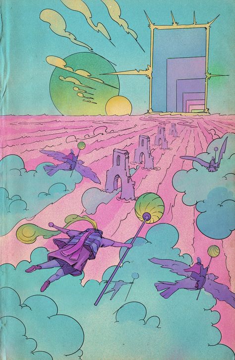 Imaginary City Illustration, Moebius Art, Incredible Art, Paintings And Drawings, Major Arcana, 판타지 아트, Fantasy Artwork, Funky Art, The Rules