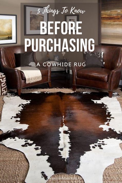 Cowhides last many years and are meant to hold up to an active family with children, pets, and occasional spills! Rugs in living room, Living Room Decor, Living Room Ideas, Rugs in Bedroom, Rugs in Dinning Room, Home Decor, Interior Design Inspiration, Interior Decor, Luxury Designs, Home Styling, Modern Living Room, Farmhouse Living Room! #cowhide #cowhiderug #luxurydesign #cowskin #homedecor #interiordesign #rustichome #westerndecor #westernfurniture Cowhide Rug On Top Of Rug, Cowhide In Living Room, Raw Hide Rug Living Room, Farmhouse With Cowhide Rug, Cow Hide Rugs Under Dining Table, Cowhide Rug In Bathroom, Rooms With Cowhide Rugs, Styling A Cowhide Rug, Cow Print Rug Living Room Decor