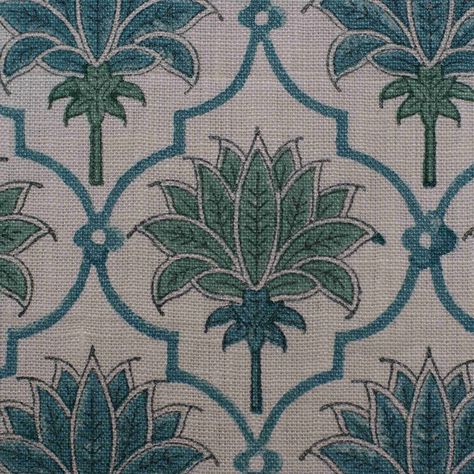 LOTUS — Pukka Print Linen Indian Chintz, English Aesthetic, India Pattern, Lotus Print, Tie Dye Crafts, Pattern Design Inspiration, Textile Prints Design, Bead Embroidery Patterns, Fabric Textile