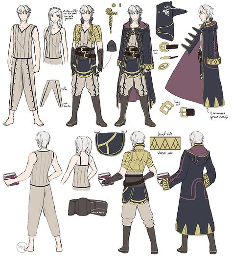 This is the best image to show all the shapes and pieces. Unless you object, I would use this image as my guide Fire Emblem Character Design, Female Robin Fire Emblem, Fire Emblem Robin, Robin Outfit, Fire Emblem Cosplay, Female Robin, Avatar Design, Character Guide, Robin Cosplay