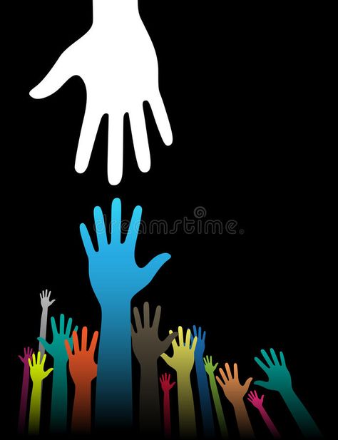 Helping Hands. Vector background illustration with helping hand concept on black , #AFFILIATE, #Vector, #background, #Helping, #Hands, #illustration #ad Helping Hands Logo, Unity Painting, Hands Vector, Exterior Wall Panels, People Images, Psychology Fun Facts, Event Poster Design, Hand Logo, Notes Template