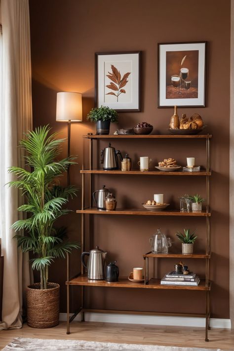 Are you looking to revamp your home coffee corner? Check out these 10 inspiring ideas for creating the perfect brown coffee spot that combines warmth and style. From cozy nooks filled with rustic elements to sleek modern designs, there’s something here for every coffee lover. Whether you’re a fan of classic wooden accents or trendy vintage decor, these creative inspirations will guide you on your journey to a personalized coffee sanctuary. Bring your coffee dreams to life today! Home Coffee Corner, Coffee Corners, Coffee Table Inspiration, Shelf Arrangement, Framed Leaves, Cozy Nooks, Table Inspiration, Coffee Corner, Home Coffee