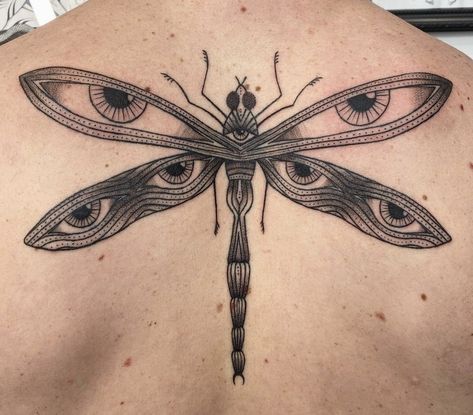 Old School Dragonfly Tattoo, Traditional Dragonfly Tattoo, Traditional Folk Tattoo, Eyeball Tattoo, Old Scool, Raven Tattoo, Dragonfly Tattoo, Dragon Fly, Dream Tattoos