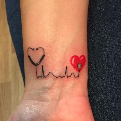 19 Nurse #tattoos That Are Both Badass and Sweet Nurse Tattoo Ideas, Nurse Tattoo, Small Tattoo, Tattoos For Women, Nursing, Tattoo Ideas, For Women, Tattoos