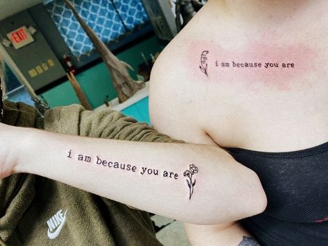 Matching Quote Tattoos, Tattoos Mother Daughter, Perspective Tattoos, Mother Daughter Tattoo, Matching Aesthetic, Mother Daughters, Daughter Tattoo, Quote Tattoos, Mom Tattoo